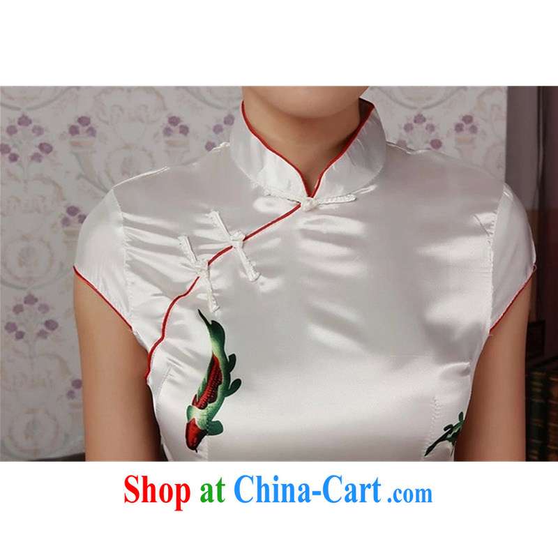 The Balaam poetry 2014 stylish girl with new, improved, qipao hand-painted summer Lotus cultivating short-sleeved dresses hand-painted Lotus 32, Balaam poetry, shopping on the Internet