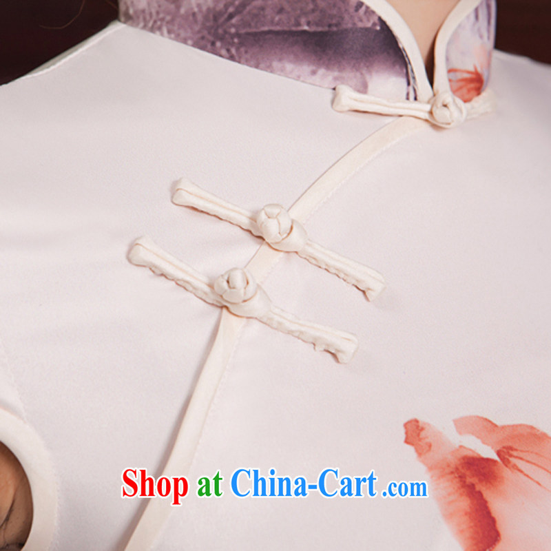 Rain Coat yet married women Chinese Chinese Dress photo building photo album Photo skirt stylish decorated in summer, daily short-sleeved dresses QP 7056 photo color XXL, rain is clothing, and shopping on the Internet