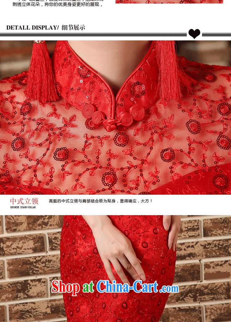 Flower Angel, summer 2014 new brides with marriage yarn dresses retro lace bows Service Improvement crowsfoot long red cheongsam XXL pictures, price, brand platters! Elections are good character, the national distribution, so why buy now enjoy more preferential! Health