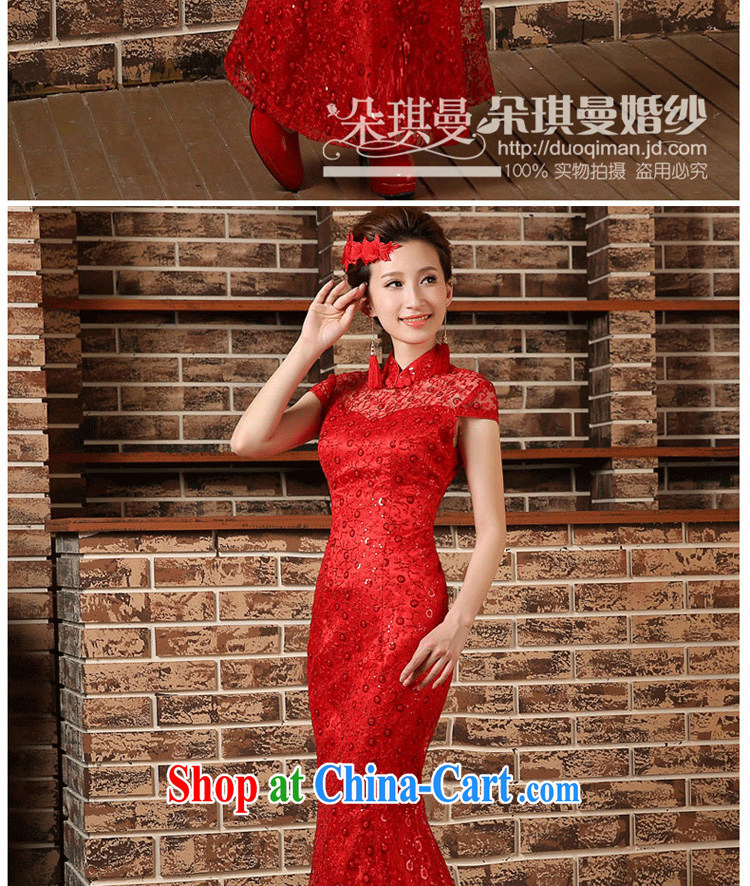 Flower Angel, summer 2014 new brides with marriage yarn dresses retro lace bows Service Improvement crowsfoot long red cheongsam XXL pictures, price, brand platters! Elections are good character, the national distribution, so why buy now enjoy more preferential! Health