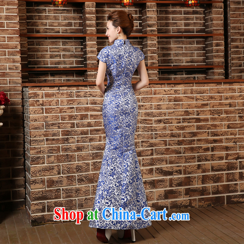 Flower Angel Cayman 2014 spring Chinese antique porcelain was surrounded at Merlion everyday robes long evening dress summer M etiquette, flower Angel (DUOQIMAN), online shopping