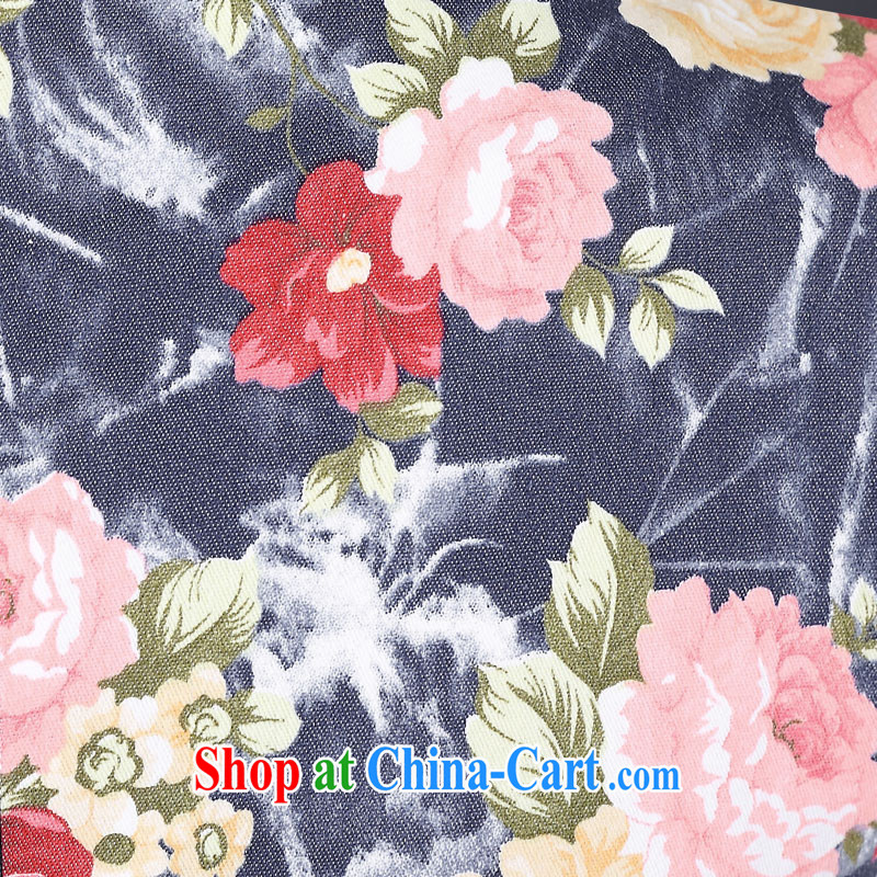 And, according to summer elegant improved cheongsam short stylish women cheongsam dress dress Chinese antique dresses dark blue M, in accordance with (leyier) outfit,/Tang, and shopping on the Internet