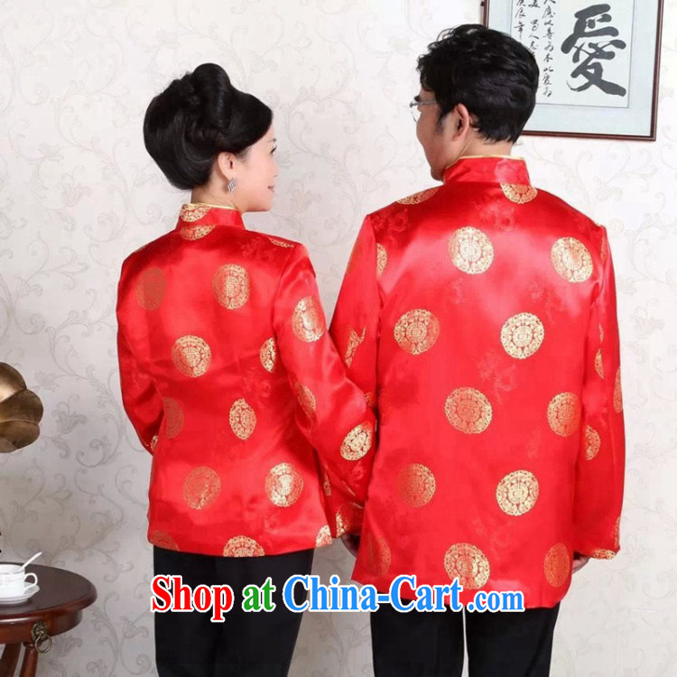 Spring, middle-aged and older men and women's clothes, for high quality damask Mom and Dad couples Tang is a life happy new year service female Tang fitted with cotton, blue female 3 XL pictures, price, brand platters! Elections are good character, the national distribution, so why buy now enjoy more preferential! Health