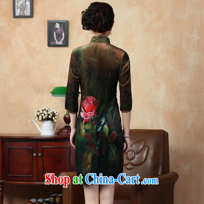 The Balaam, Ms Elsie Leung 2014 upscale female gold velour hand-painted stamp is a leader in cultivating outfit cuff TD 0002 picture color 2 XL, Balaam poetry, online shopping