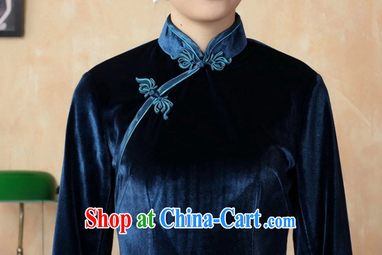 High quality manual pure-color-stretch 7 cuff really velvet cheongsam stylish female TD 005 red 3XL pictures, price, brand platters! Elections are good character, the national distribution, so why buy now enjoy more preferential! Health
