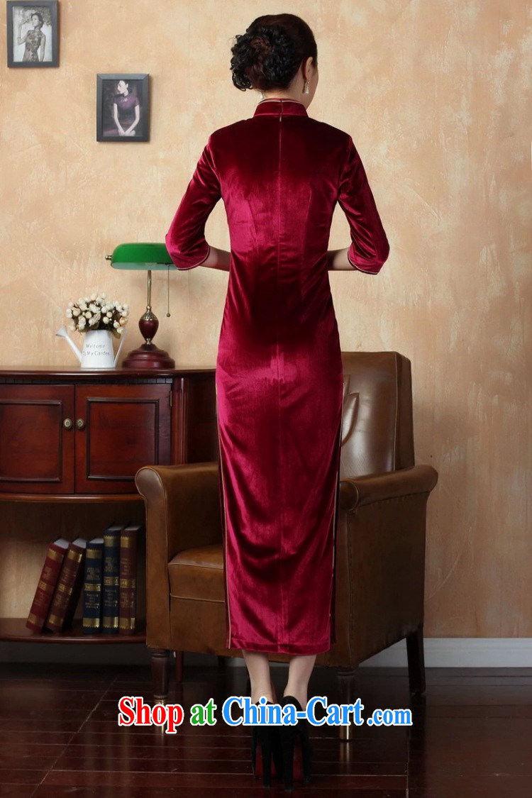 The Balaam poetry elegant ladies handcrafted bright-stretch the wool elegant 7 cuff long cheongsam red 3XL pictures, price, brand platters! Elections are good character, the national distribution, so why buy now enjoy more preferential! Health