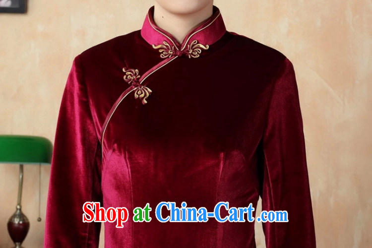The Balaam poetry elegant ladies handcrafted bright-stretch the wool elegant 7 cuff long cheongsam red 3XL pictures, price, brand platters! Elections are good character, the national distribution, so why buy now enjoy more preferential! Health