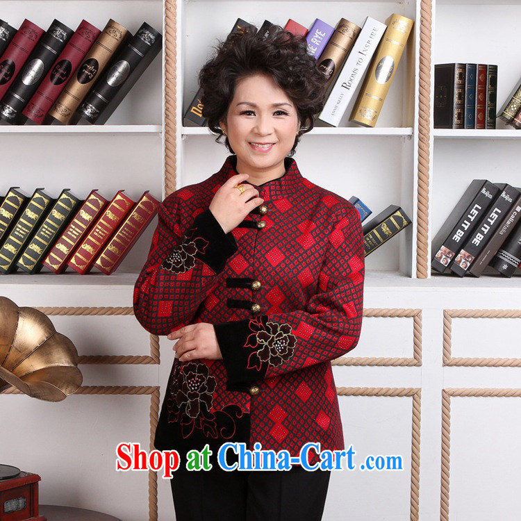 According to the conditions in Spring and Autumn and stylish new, older mothers with a collar stitching embroidery Tang jackets - 1 4 XL pictures, price, brand platters! Elections are good character, the national distribution, so why buy now enjoy more preferential! Health