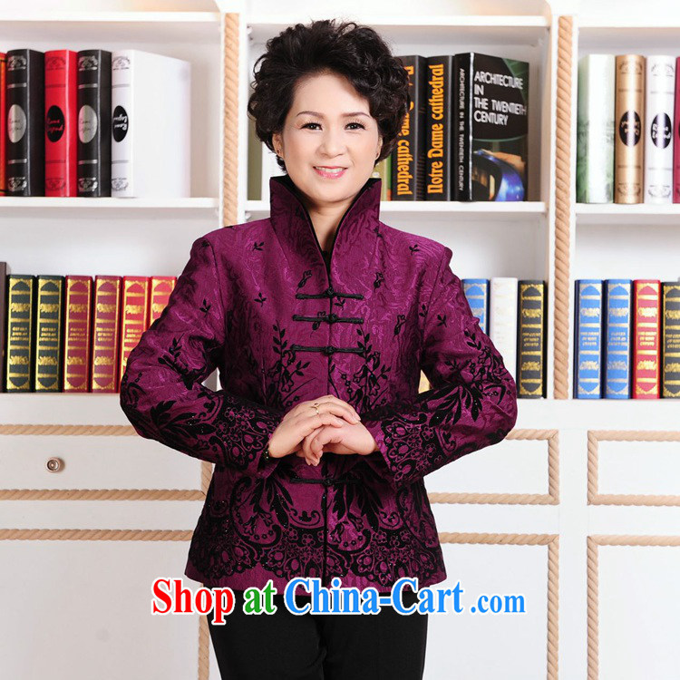 In accordance with the conditions in Spring and Autumn and stylish new products, old mother load, stamp duty for short-sleeved jacket WNS/2385 #2 purple 3 XL pictures, price, brand platters! Elections are good character, the national distribution, so why buy now enjoy more preferential! Health