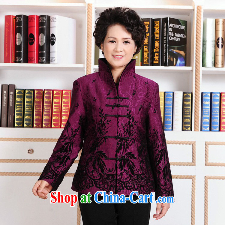 In accordance with the conditions in Spring and Autumn and stylish new products, old mother load, stamp duty for short-sleeved jacket WNS/2385 #2 purple 3 XL pictures, price, brand platters! Elections are good character, the national distribution, so why buy now enjoy more preferential! Health