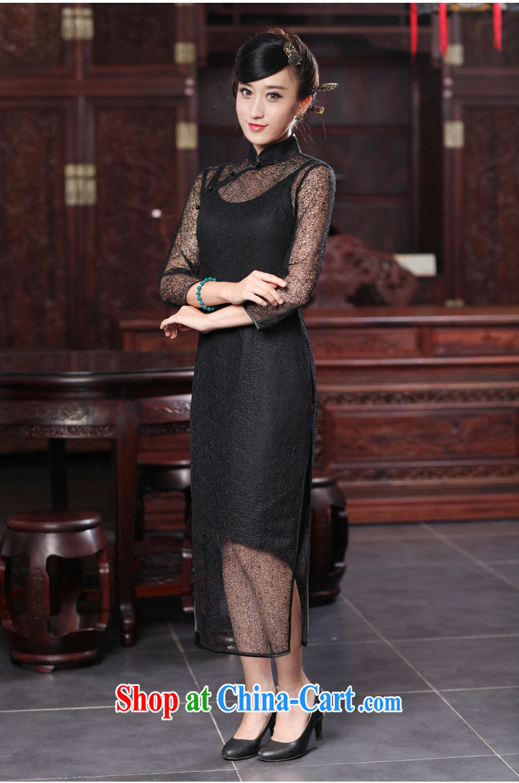 Bird lovers of silk and bamboo surplus ear 2015 spring new cheongsam dress improved stylish silk two-piece sexy outfit QD 537 black XXXL pictures, price, brand platters! Elections are good character, the national distribution, so why buy now enjoy more preferential! Health