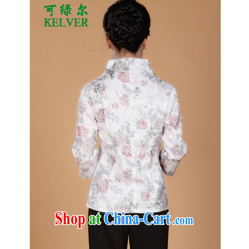 To Green, older women spring fashion new t-shirt, for a tight stamp duty 7 cuffs mother load Tang jackets - 4 white L, green, and, on-line shopping