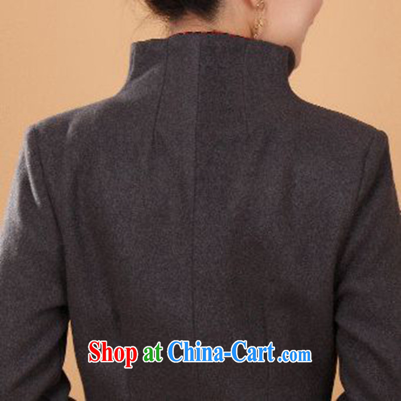 To Green, older women spring fashion new MOM with a collar stitching Tang installed wind jacket WNS/2987 #1 gray 4 XL, green, and, shopping on the Internet