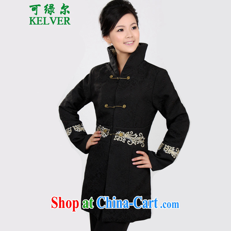 To Green, spring fashion, the older MOM with a collar double-disable embroidered Chinese Wind Jacket - 2 3 XL