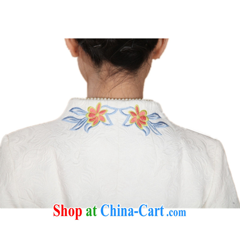 To Green, autumn and winter fashion new and old mother with a collar double-flap embroidered Tang jackets - 2 3 XL, green, and shopping on the Internet