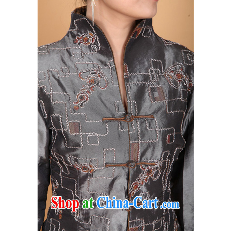 To Green, older women spring fashion new t-shirt MOM load the collar embroidered click the snap-tang jackets - 2 XL, green, and, shopping on the Internet