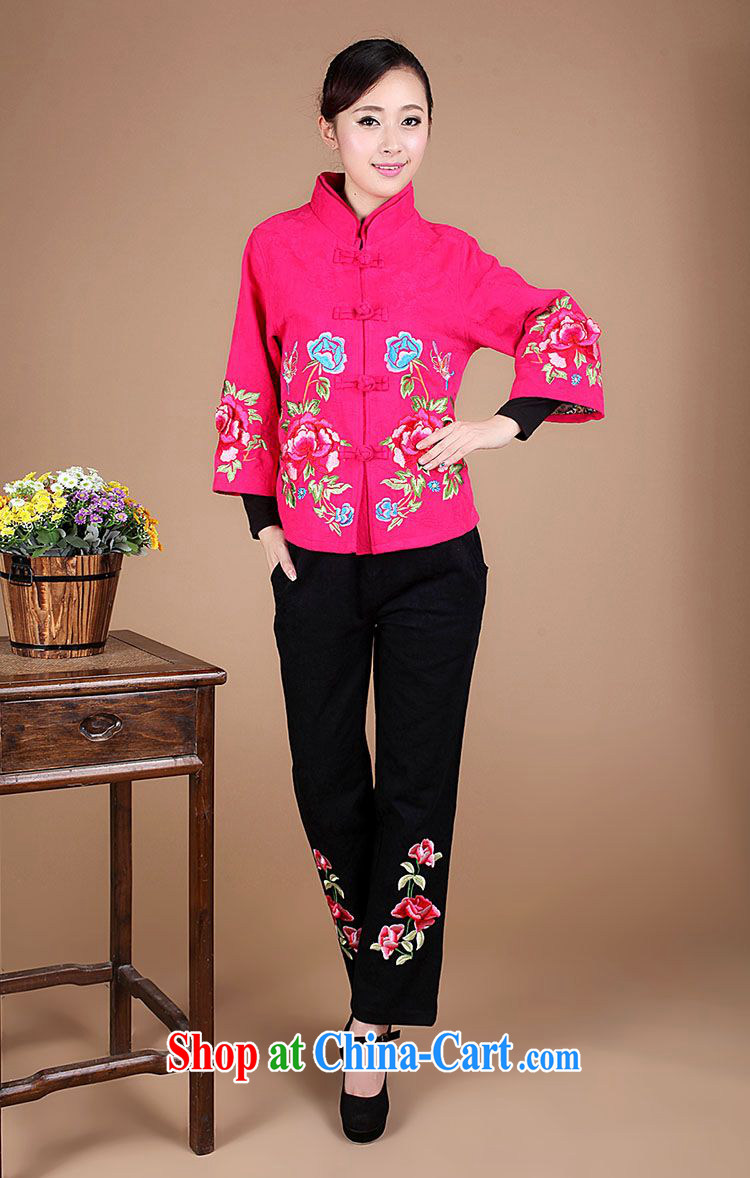 Forest narcissus fall 2014 new cotton jacquard Tang with embroidered Peony mother Load T-shirt FGR - A 1301 green XXXL pictures, price, brand platters! Elections are good character, the national distribution, so why buy now enjoy more preferential! Health