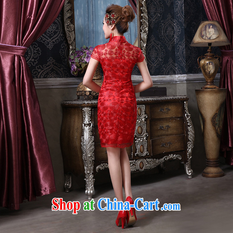 Rain is still clothing wedding dresses bridal wedding toast clothing stylish improved red back door dress short cheongsam QP 555 red tailored pictures, price, brand platters! Elections are good character, the national distribution, so why buy now enjoy more preferential! Health
