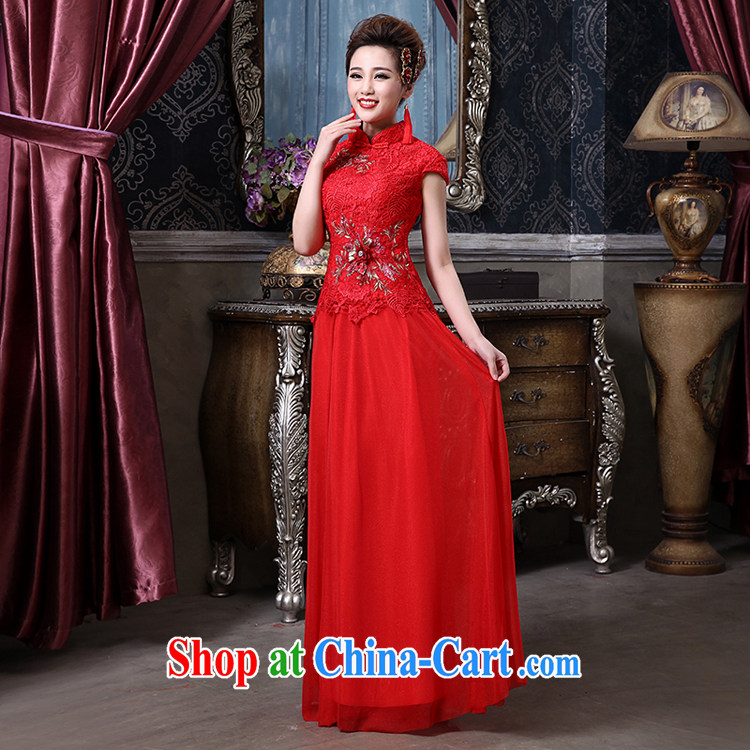 Rain Coat yet stylish wedding bridal 2015 new toast clothing wedding dresses long lace snow woven red and elegant qipao QP 558 red tailored pictures, price, brand platters! Elections are good character, the national distribution, so why buy now enjoy more preferential! Health