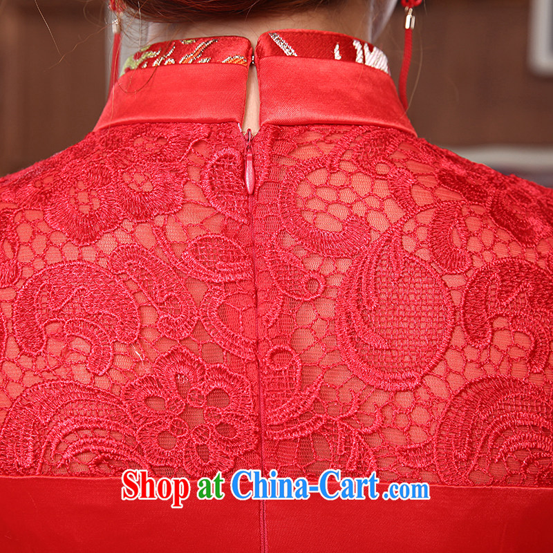 Rain is still clothing bridal 2015 new marriage toast clothing sexy lace Phoenix short skirt small dress improved cheongsam QP 563 red tailored, rain is clothing, and shopping on the Internet
