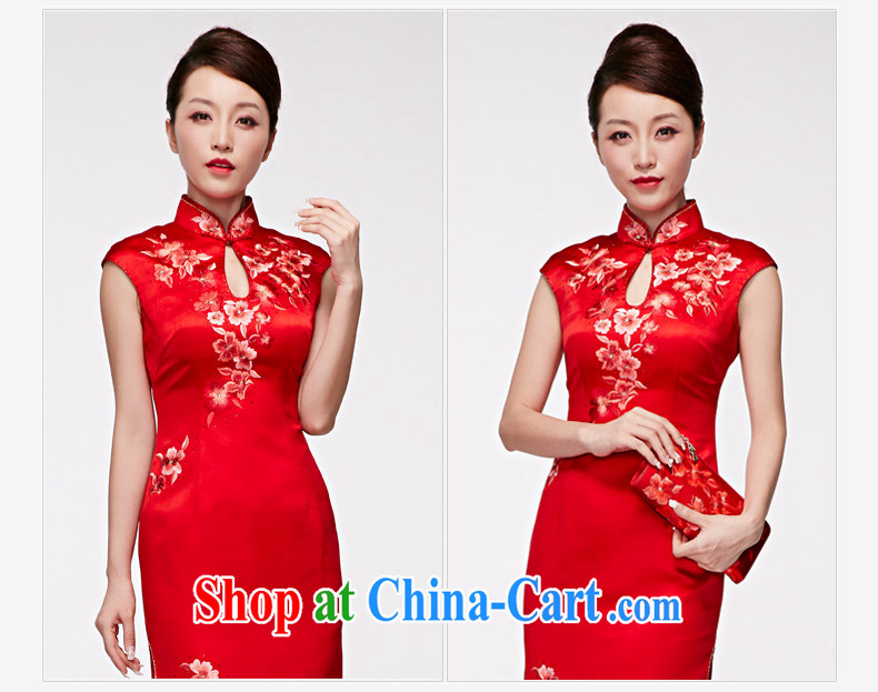Wood is really the 2015 spring and summer new Chinese wedding dress hand-embroidery silk bridal long cheongsam 22,016 05 red M pictures, price, brand platters! Elections are good character, the national distribution, so why buy now enjoy more preferential! Health