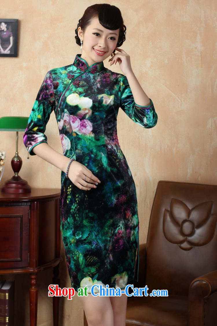 Spend the autumn and the cheongsam Tang Women's clothes, collar stretch the wool painting stylish classic in short sleeves cheongsam picture color 2 XL pictures, price, brand platters! Elections are good character, the national distribution, so why buy now enjoy more preferential! Health