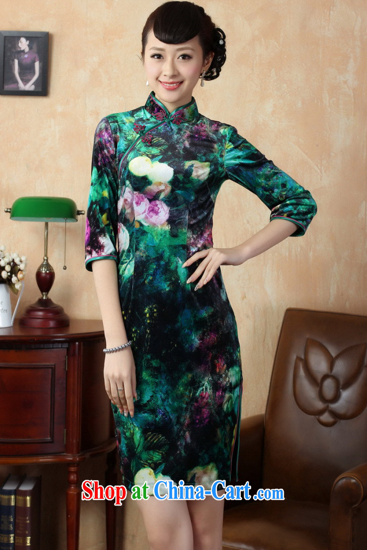 Spend the autumn and the cheongsam Tang Women's clothes, collar stretch the wool painting stylish classic in short sleeves cheongsam picture color 2 XL pictures, price, brand platters! Elections are good character, the national distribution, so why buy now enjoy more preferential! Health