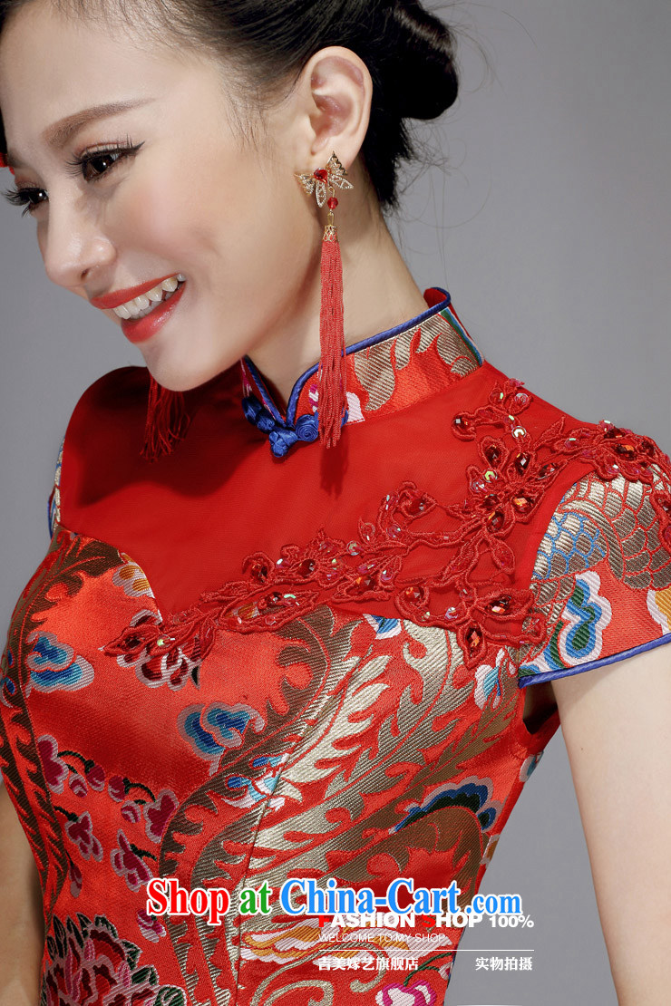 wedding dresses Jimmy married arts 2015 new bag shoulder Chinese cheongsam beauty Q 7578 bridal dresses red XL pictures, price, brand platters! Elections are good character, the national distribution, so why buy now enjoy more preferential! Health