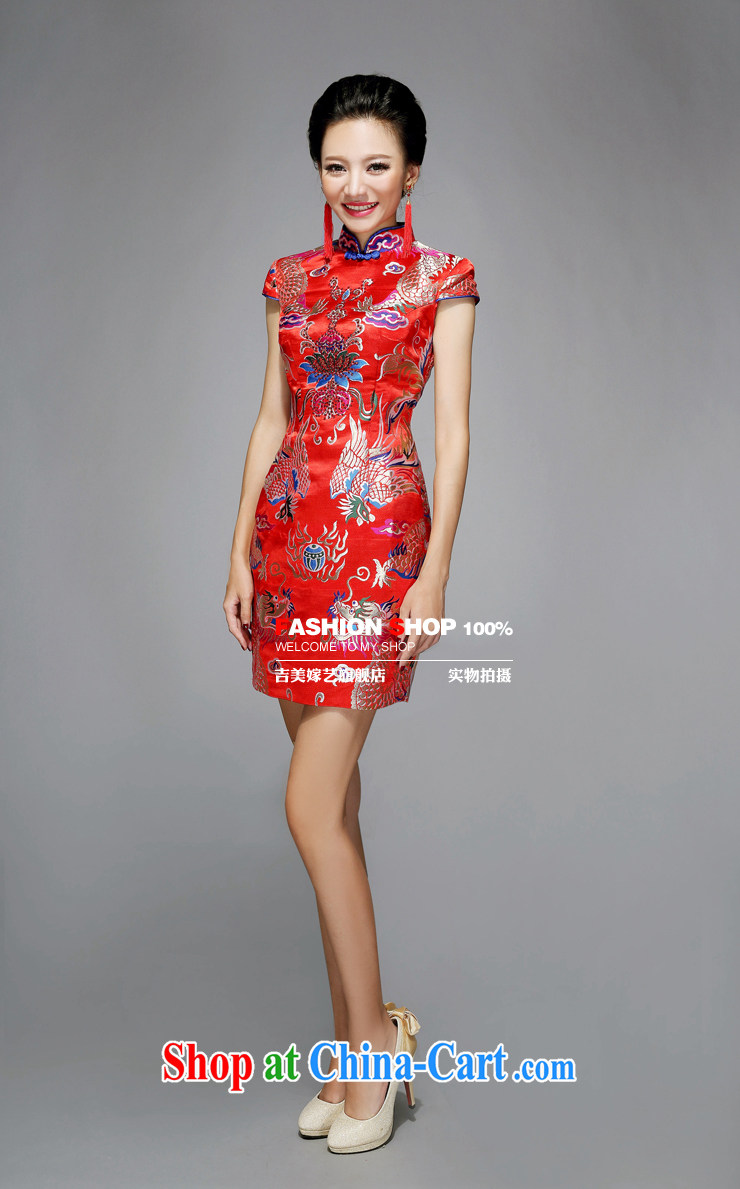 wedding dresses Jimmy married arts 2015 New red Chinese package shoulder cultivating short Q 7579 bridal dresses red XL pictures, price, brand platters! Elections are good character, the national distribution, so why buy now enjoy more preferential! Health