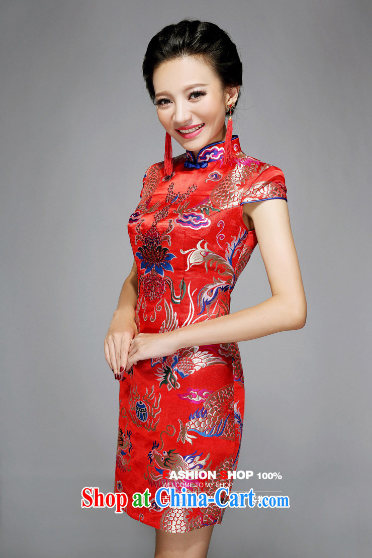 wedding dresses Jimmy married arts 2015 New red Chinese package shoulder cultivating short Q 7579 bridal dresses red XL pictures, price, brand platters! Elections are good character, the national distribution, so why buy now enjoy more preferential! Health