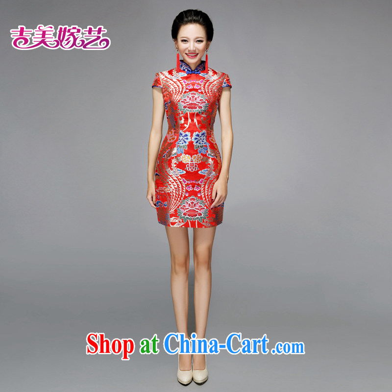 wedding dresses, marry us performing arts 2015 New red Chinese package shoulder Sau San short Q 7580 bridal dresses red XL, Jimmy married arts, shopping on the Internet