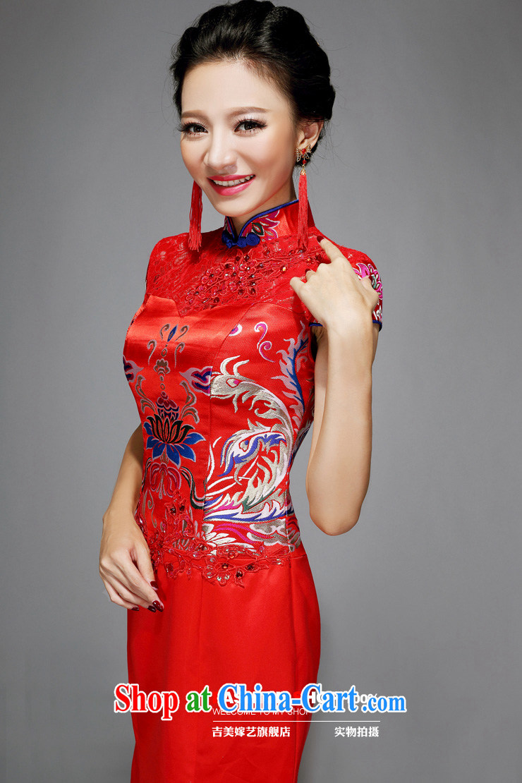 wedding dresses, marry us arts 2015 new bag shoulder Chinese qipao improved cultivating long QP 7567 bridal flag A swing XL pictures, price, brand platters! Elections are good character, the national distribution, so why buy now enjoy more preferential! Health