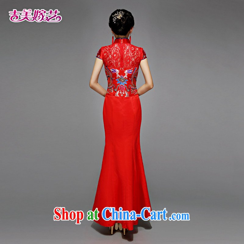 wedding dresses, marry us performing arts 2015 new bag shoulder Chinese qipao improved cultivating long QP 7567 bridal flag A swing XL, Jimmy married performing arts, shopping on the Internet