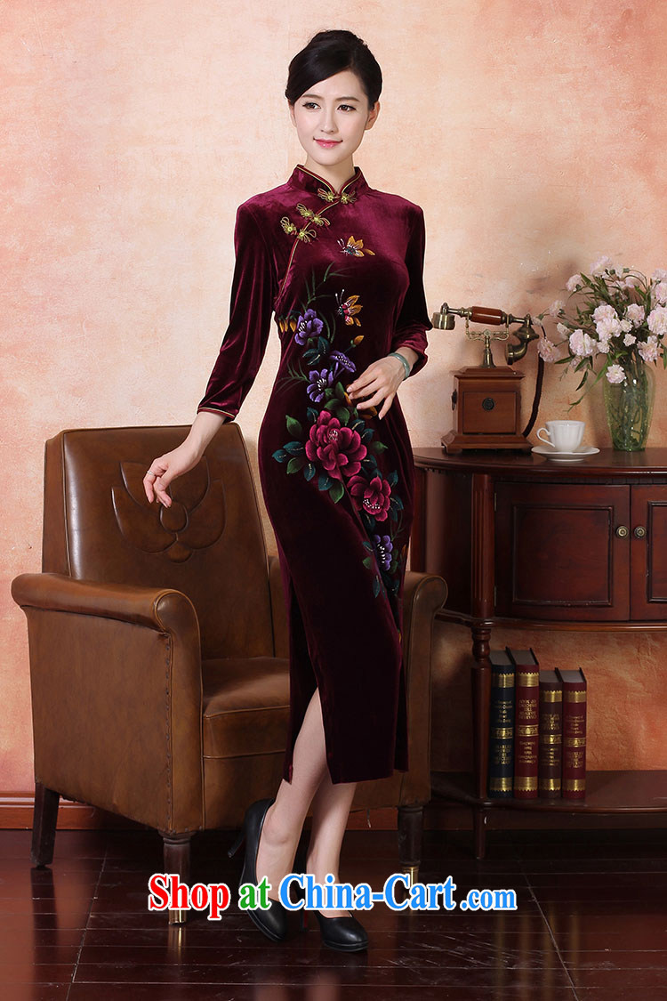 Counters are, Autumn 2014 the new retro hand-painted long cheongsam dress banquet service performance service improvement and stylish beauty China wind dresses package mail 334,226 purple L pictures, price, brand platters! Elections are good character, the national distribution, so why buy now enjoy more preferential! Health