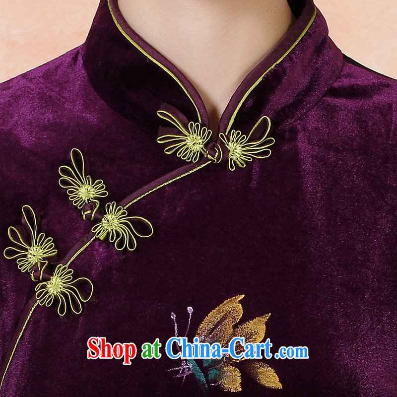 Counters are, Autumn 2014 the new retro hand-painted long cheongsam dress banquet service performance service improvement and stylish beauty China wind dresses package mail 334,226 purple L, Oriental and nobles, and shopping on the Internet
