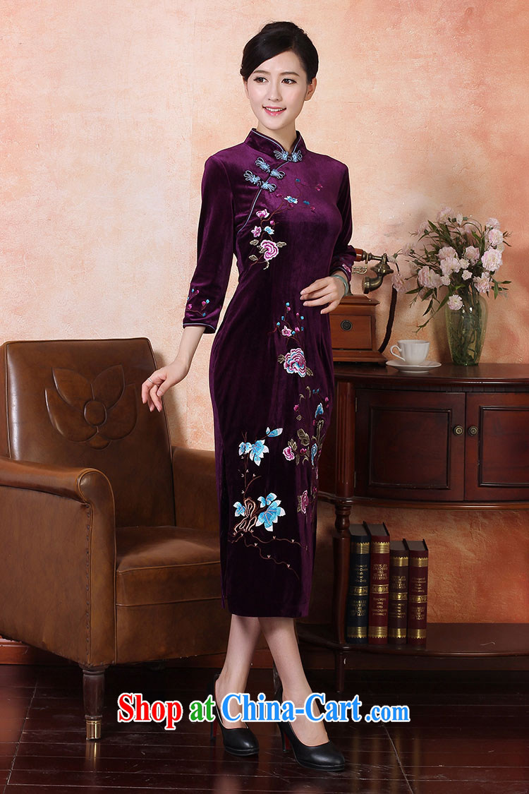 Counters are, Autumn 2014 the new female banquet service small dress wool piping embroidery cheongsam dress long, single-piece package mail-china wind even 334,228 purple L pictures, price, brand platters! Elections are good character, the national distribution, so why buy now enjoy more preferential! Health