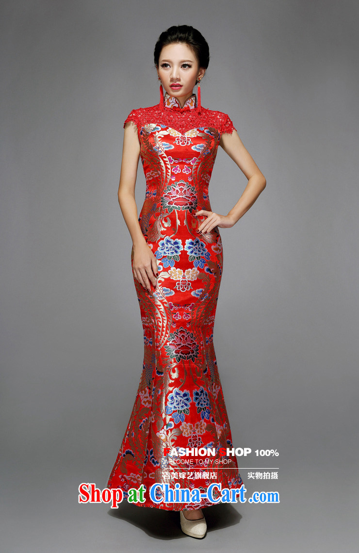 wedding dresses, marry us performing arts 2015 new large red shoulder cultivating long crowsfoot QP 7573 bridal dresses red XL pictures, price, brand platters! Elections are good character, the national distribution, so why buy now enjoy more preferential! Health