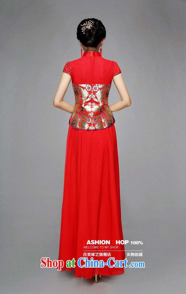wedding dresses Jimmy married arts 2015 new Chinese package shoulder cultivating long QP 7581 bridal improved cheongsam red XL pictures, price, brand platters! Elections are good character, the national distribution, so why buy now enjoy more preferential! Health