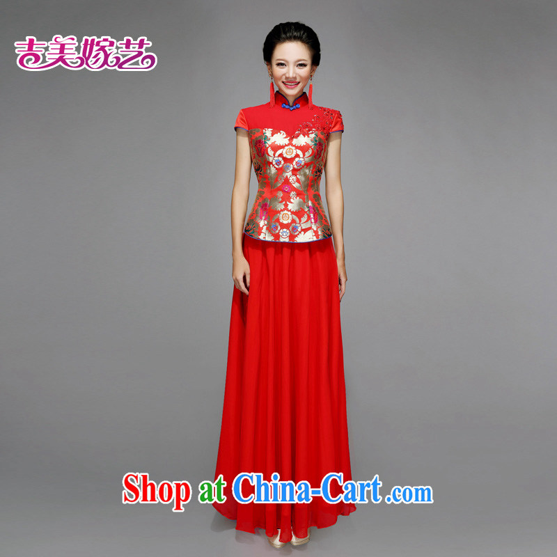 wedding dresses, marry us performing arts 2015 new Chinese package shoulder cultivating long QP 7581 bridal improved cheongsam red XL, Jimmy married arts, shopping on the Internet