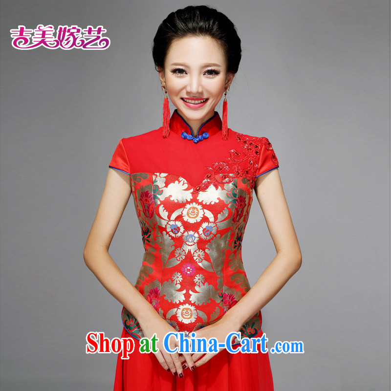 wedding dresses, marry us performing arts 2015 new Chinese package shoulder cultivating long QP 7581 bridal improved cheongsam red XL, Jimmy married arts, shopping on the Internet