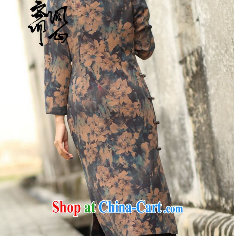 q heart Id al-Fitr (Yue and autumn as soon as possible new round for low-power's long-sleeved suit Silk Cheongsam gradient manual custom 15 Day Shipping manual customization, provides detailed size, ask a vegetarian, shopping on the Internet