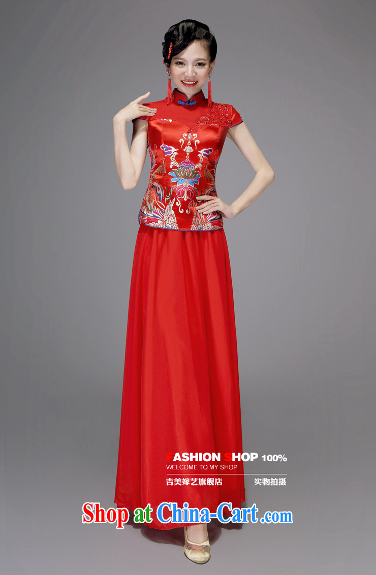 Dresses wedding dresses Jimmy married arts 2015 new bag shoulder Chinese long QP 7582 China wind bridal dresses red XL pictures, price, brand platters! Elections are good character, the national distribution, so why buy now enjoy more preferential! Health