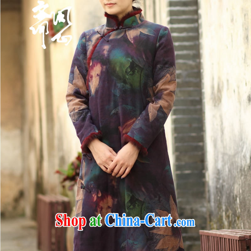 q heart Id al-Fitr autumn new, relaxed atmosphere streaking long-sleeved thick Silk Cheongsam WXZ quilted coat 1331 first-hand custom, ask heart Id al-Fitr, shopping on the Internet