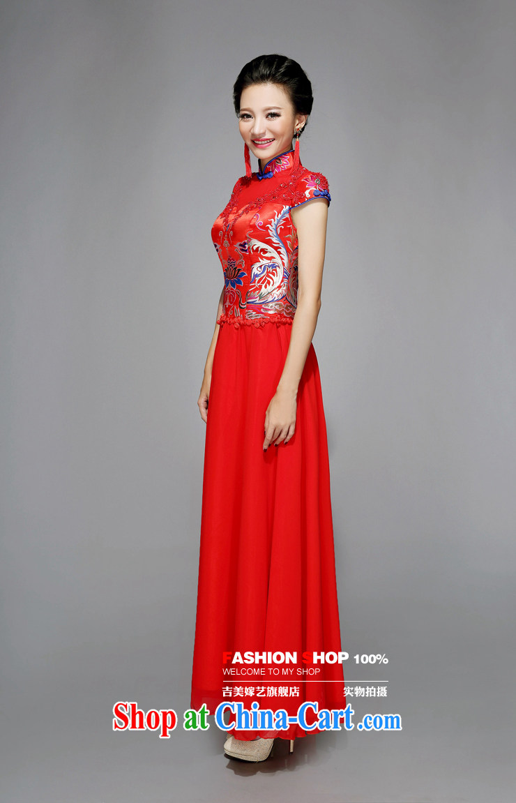 wedding dresses, marry us performing arts 2015 new bag shoulder Chinese qipao improved cultivating long QP 7577 bridal flag red XL pictures, price, brand platters! Elections are good character, the national distribution, so why buy now enjoy more preferential! Health