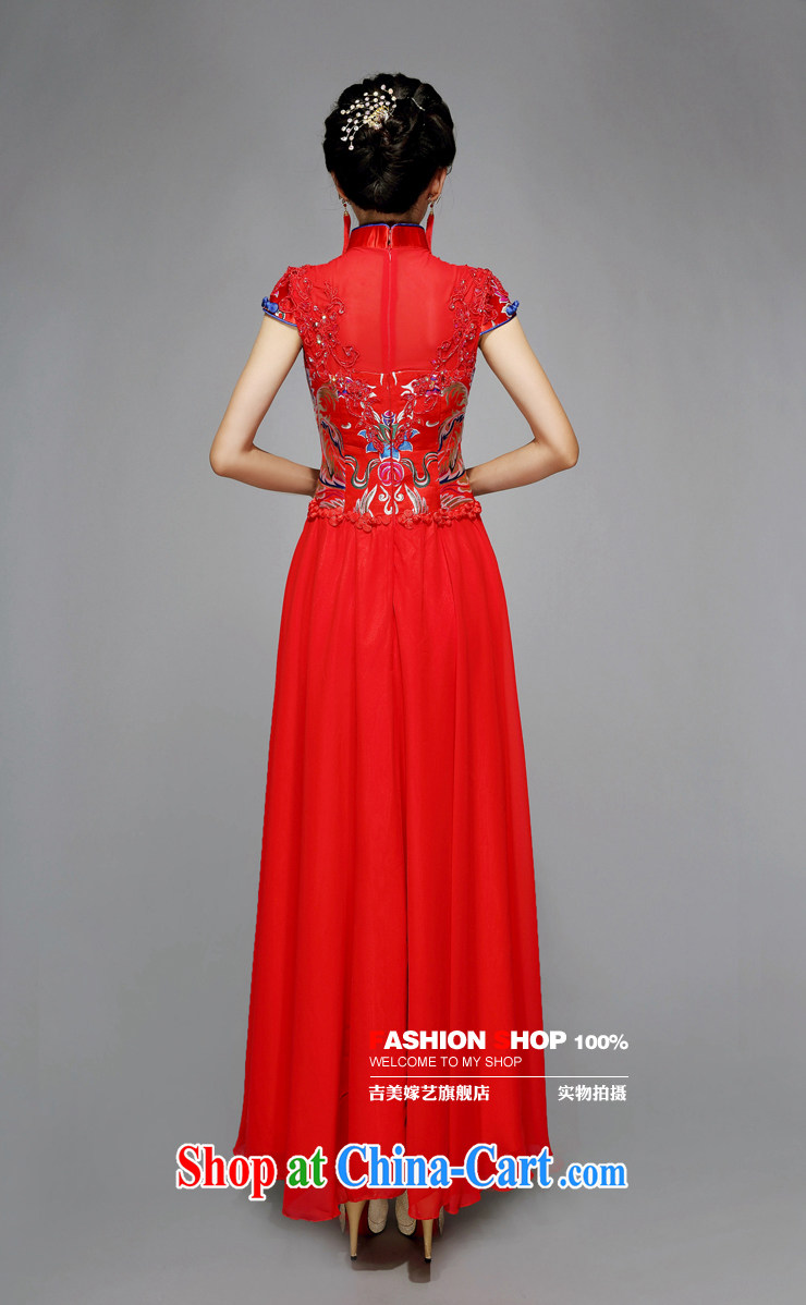 wedding dresses, marry us performing arts 2015 new bag shoulder Chinese qipao improved cultivating long QP 7577 bridal flag red XL pictures, price, brand platters! Elections are good character, the national distribution, so why buy now enjoy more preferential! Health
