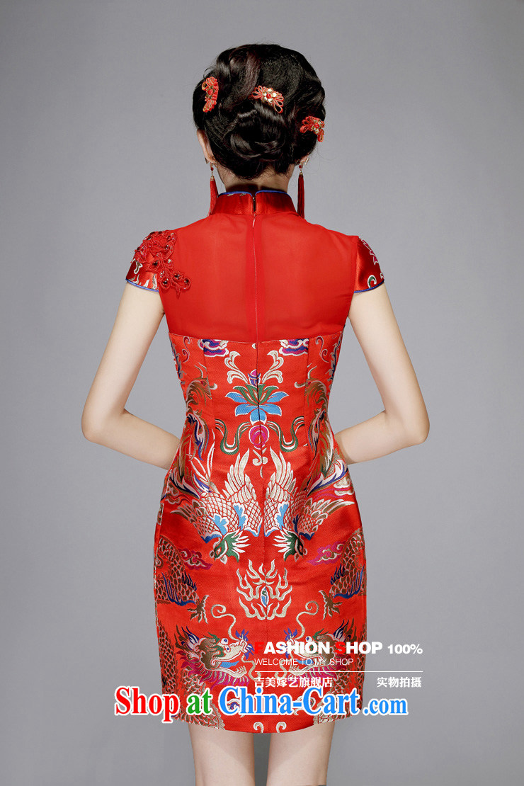 wedding dresses Jimmy married arts 2015 New red Chinese package shoulder cultivating short Q 7572 bridal dresses red XL pictures, price, brand platters! Elections are good character, the national distribution, so why buy now enjoy more preferential! Health