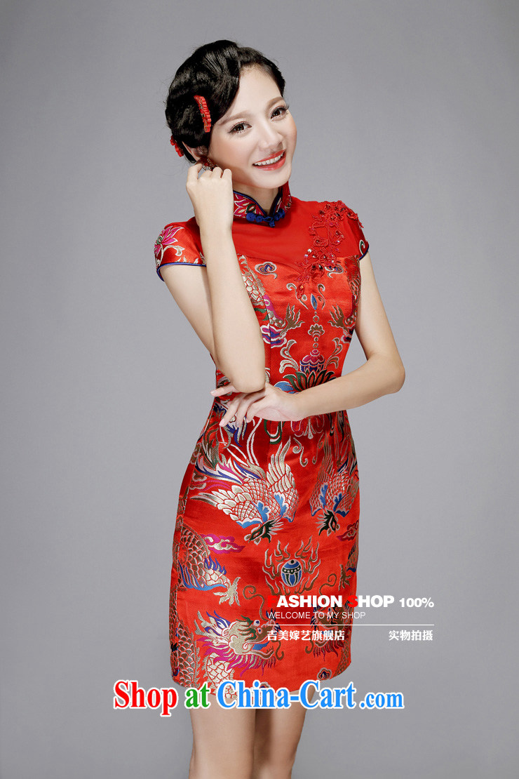 wedding dresses Jimmy married arts 2015 New red Chinese package shoulder cultivating short Q 7572 bridal dresses red XL pictures, price, brand platters! Elections are good character, the national distribution, so why buy now enjoy more preferential! Health