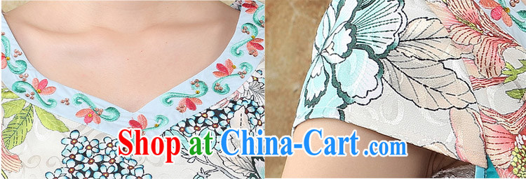 2014 counters and embroidery cotton the cheongsam short, no fork chopper beauty flower dresses package mail 424,184 564,128 green XXL pictures, price, brand platters! Elections are good character, the national distribution, so why buy now enjoy more preferential! Health