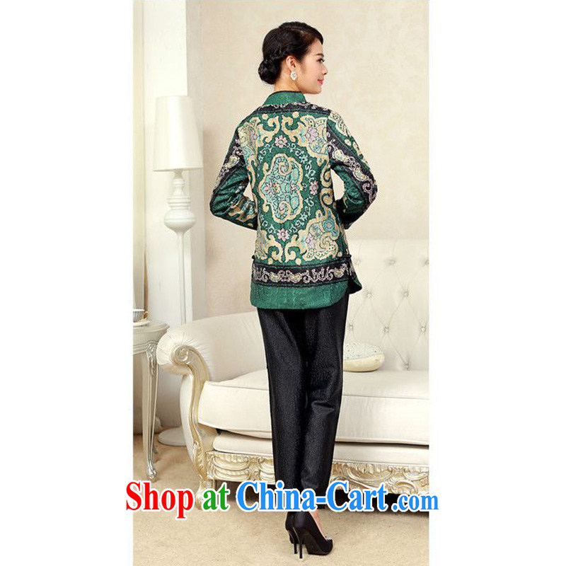 Forest narcissus fall 2015 the new, older style special wrinkled silk Long-Sleeve loose ground on 100 tablets 3 snap Tang replace XYY - 8317 dark XXXXL, forest narcissus (SenLinShuiXian), shopping on the Internet