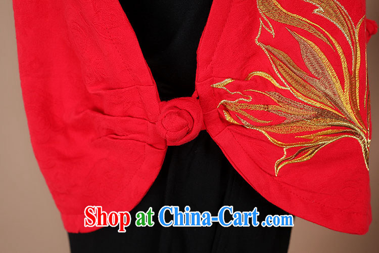 HYMN Sodom and chart spring 2015 new t-shirt, old mother with Chinese Embroidery jacket Ethnic Wind retro embroidered large, a double-fish embroidery a better red XXL pictures, price, brand platters! Elections are good character, the national distribution, so why buy now enjoy more preferential! Health
